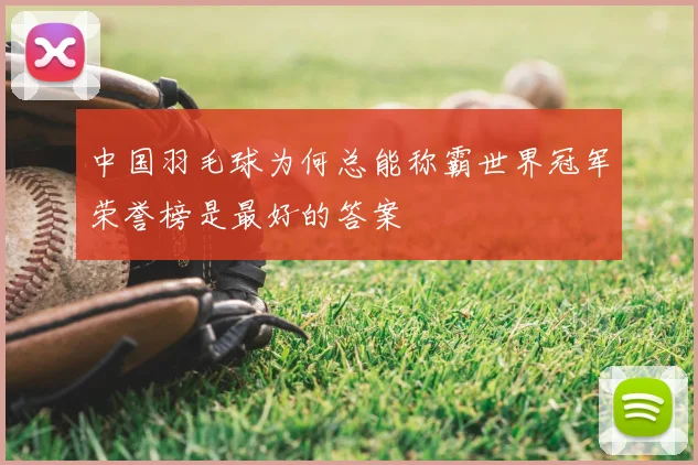 中国羽毛球为何总能称霸世界冠军荣誉榜是最好的答案